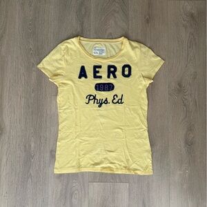 Aeropostale Vintage Yellow Graphic Tee